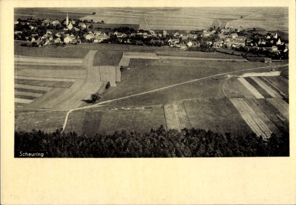 Ak Scheuring in Opper-Beieren, luchtfoto