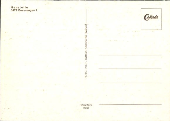 Postcard Herstelle Beverungen on the Weser, Panorama