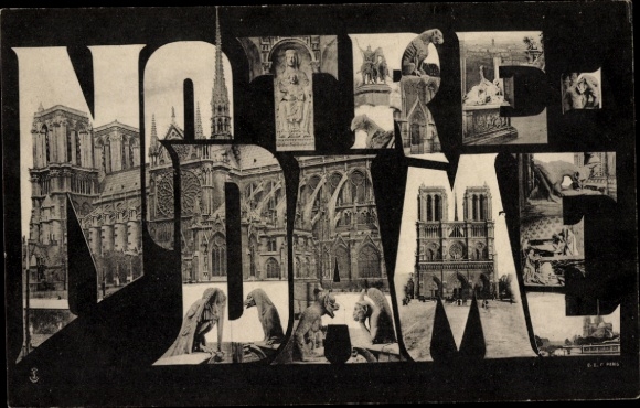 Letters Postcard Paris IV Ile de la Cité, Notre Dame Cathedral