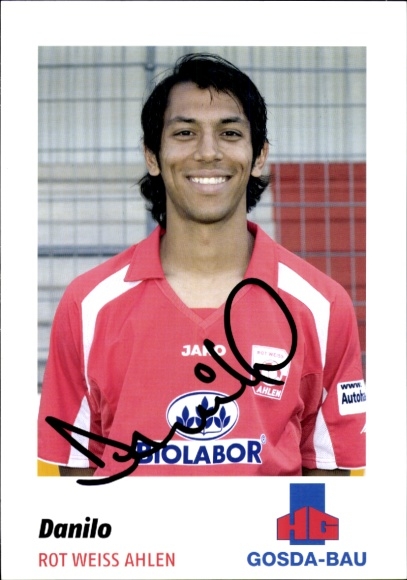 Autogrammkarte Fußballer Danilo, Rot Weiss Ahlen, Autogramm