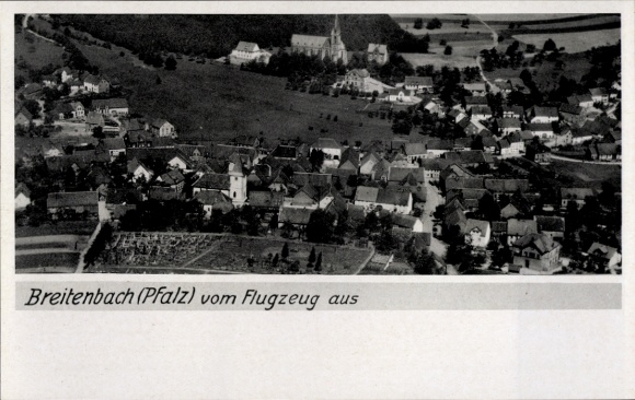 Ak Breitenbach in der Pfalz, Fliegeraufnahme