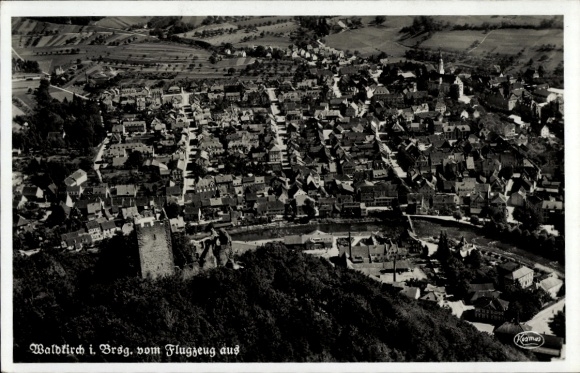 Postcard Waldkirch im Breisgau Black Forest, aerial photograph