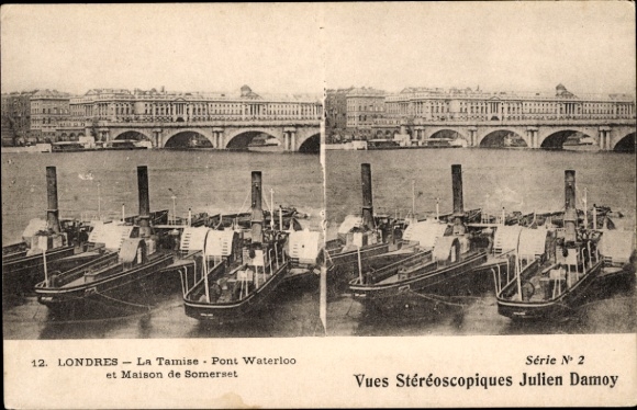 Stereo KP London Anglia, Tamiza, Most Waterloo, Somerset House