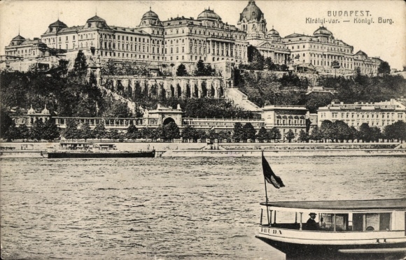 KP Budapest Węgry, Zamek Królewski, Dunaj, łódź