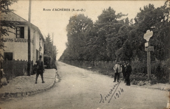 Postcard Achères Yvelines, intersection
