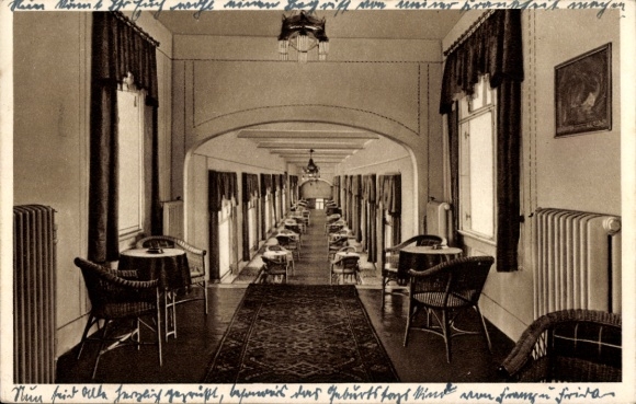 Postcard Oberhof in the Thuringian Forest, Heinrich Lorenz Foundation, Wandelhalle