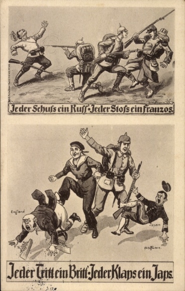 Künstler Ak Hoffmann, Ad., Jeder Schuss ein Russ, jeder Stoß ein Franzos, jeder Tritt ein Britt