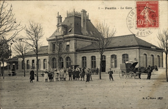 Ak Pantin Seine Saint Denis, La Gare