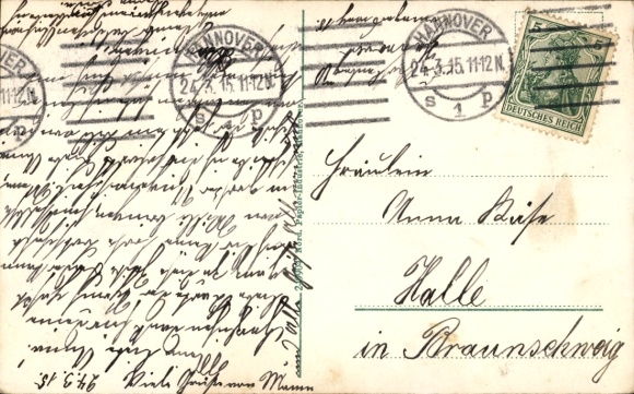 Passepartout Postcard Kleefeld Hannover in Lower Saxony, Fichtestraße