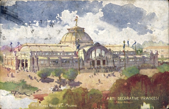 Artist Postcard Milano Milan Lombardy, Exhibition 1906, French Decorative Arts