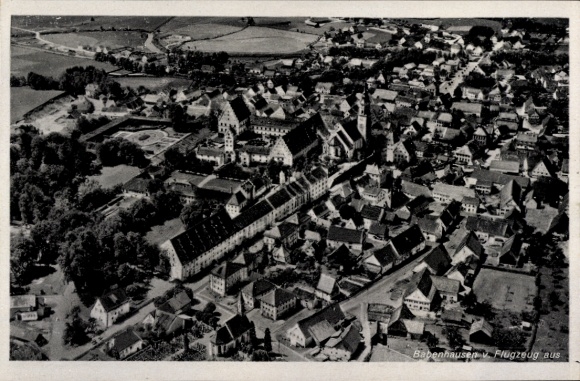 Ak Babenhausen in Hessen, Luftaufnahme