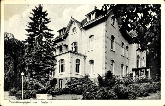 Postcard Leichlingen in the Rhineland, sanatorium, administration building, south side