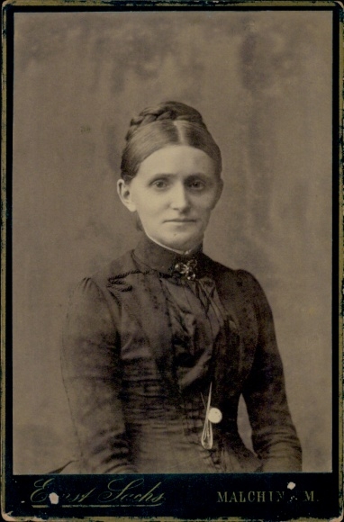 Kabinett Foto Malchin in Mecklenburg Vorpommern, Portrait einer Frau