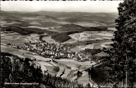 Postcard Oberhundem Kirchhundem Sauerland, Panorama