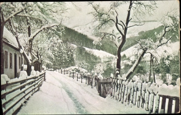 Postcard Lilienfeld in Lower Austria, Traisental, Winter, Vienna Prealps