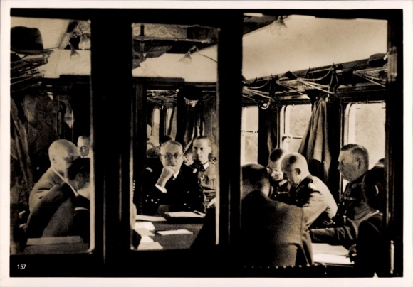 Photo Compiègne Oise, signing of the armistice, June 1940, WWII