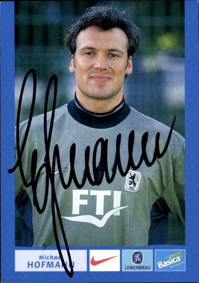 Autogrammkarte Fußballer Michael Hofmann, TSV 1860 München, Autogramm