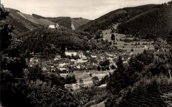 Postcard Leutenberg in Thuringia, general view, view from Eichendorfplatz