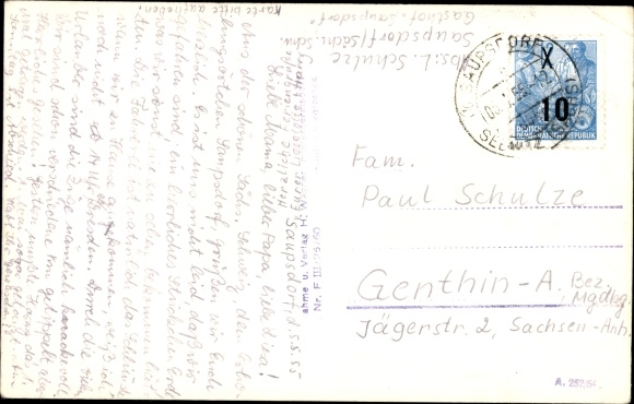 Photo Postcard Räumicht Saupsdorf Sebnitz in Saxony, street section
