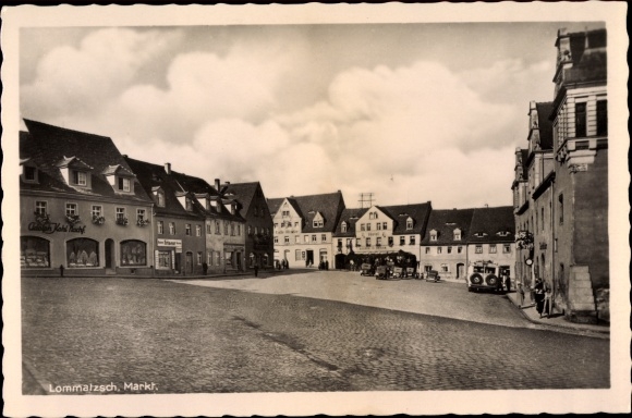 Ak Lommatzsch in Sachsen, Markt