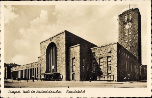 Ansichtkaart Stuttgart in Württemberg, centraal station