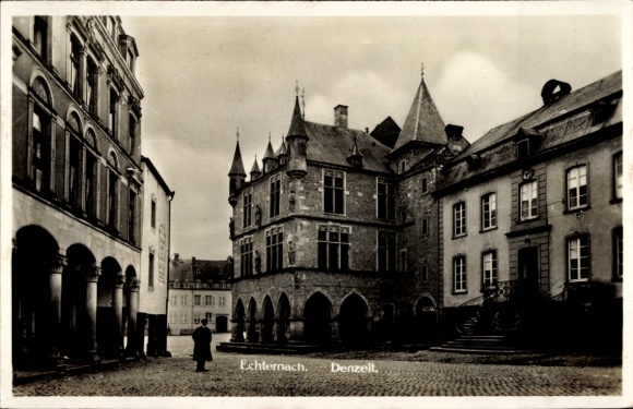 Postcard Echternach Luxembourg, Historical Building, Denzelt, medieval architecture