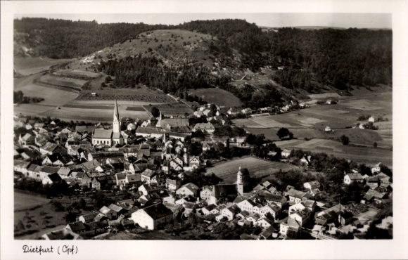 Ak Dietfurt an der Altmühl Oberpfalz, Fliegeraufnahme