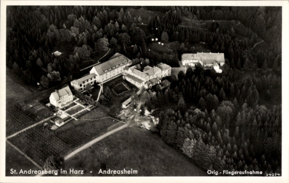 KP Sankt Andreasberg Braunlage w Górnym Harzu, Andreasheim, zdjęcie lotnicze