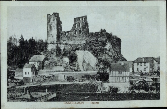Postcard Kastellaun in the Hunsrück, ruin