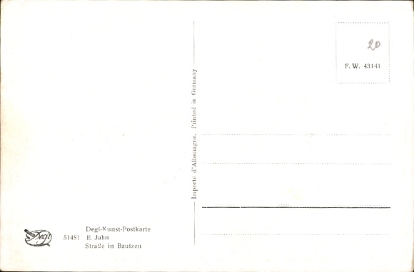 Artist Postcard Jahn, E., Bautzen in Oberlausitz, street