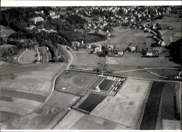 Postcard Bad Steben in Upper Franconia, aerial photograph