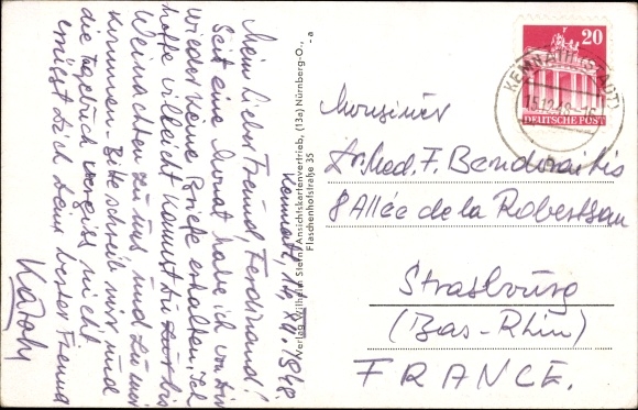 Postcard Kemnath in the Upper Palatinate, market square, fountain