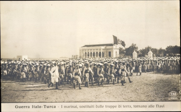 Ak Tripolis Tripoli Libyen, Tripoli Italiana, I marinai, sostituti dalle truppe di terra