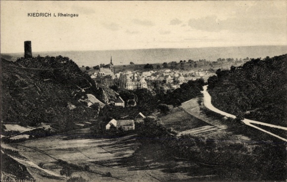 Postcard Kiedrich in the Rheingau Taunus, general view