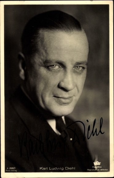 Postcard Actor Karl Ludwig Diehl, Portrait, Ross Verlag No. A 2680/1