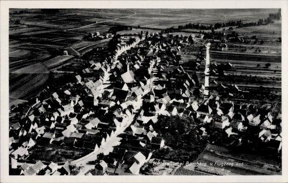 Ak Hallstadt in Oberfranken, Fliegeraufnahme