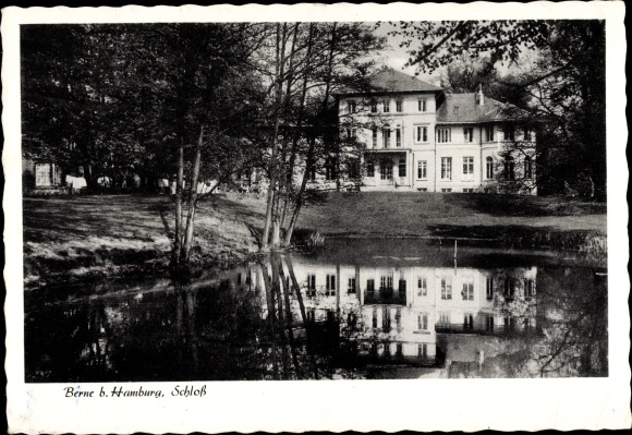Briefkaart Hamburg Wandsbek Farmsen Berne, Schloss