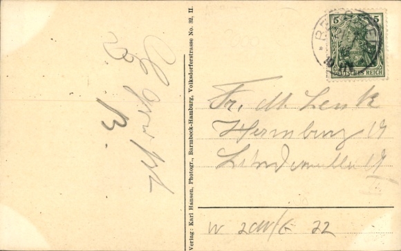 Postcard Hamburg Wandsbek Bergstedt, Krügers Gasthof, owner Gust. Reimers