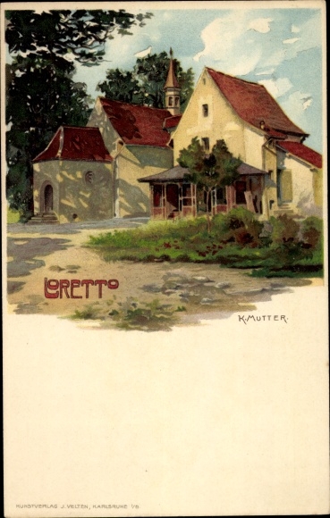 Artist Chromo-Litho Mutter, K., Freiburg im Breisgau Baden Württemberg, Loretto