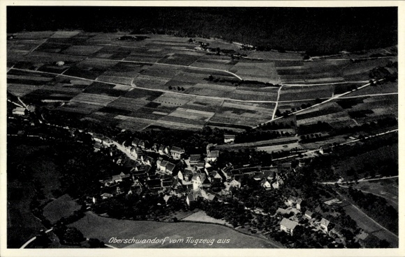 Ak Oberschwandorf Haiterbach im Schwarzwald, Fliegeraufnahme