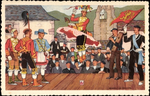 Artysta KP Le Tanneur, Jacques, tancerze w strojach baskijskich