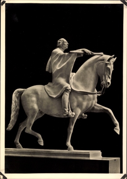 Postcard sculpture by Josef Thorak, The Royal Rider, HDK 552