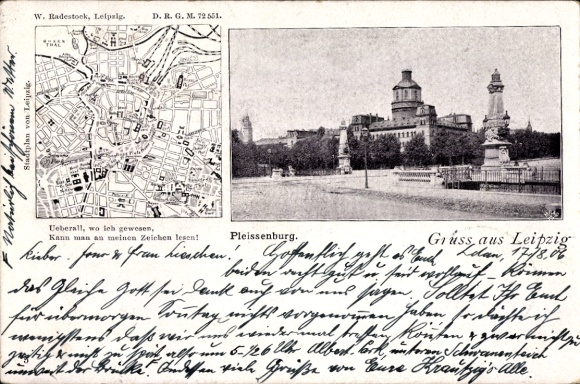 Ak Leipzig,  von  Pleissenburg, Kartenmotive: Stadtansicht, Gebäude