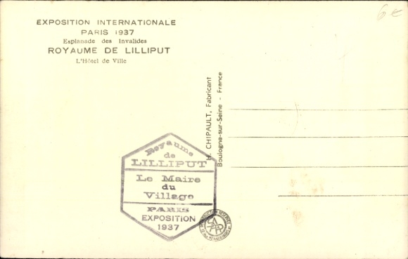 PC Paris, International Exhibition 1937, Kingdom of Lilliput, Town Hall