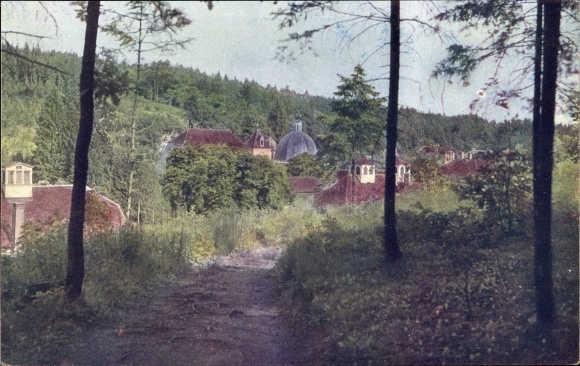Postcard Tobelbad Steiermark, partial view with parish church