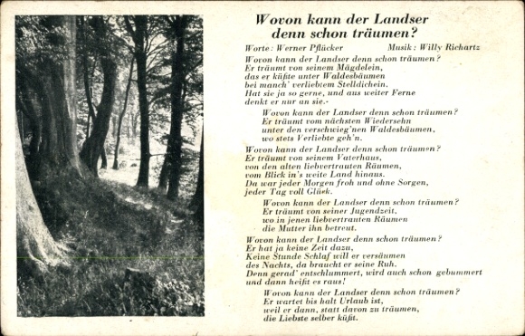 Lied Ak Wovon kann der Landser denn schon träumen