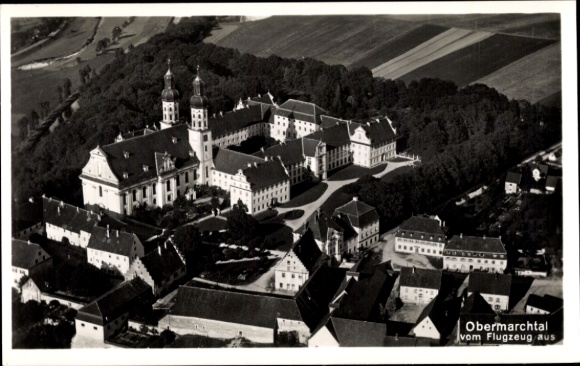 Ak Obermarchtal in Württemberg, Fliegeraufnahme