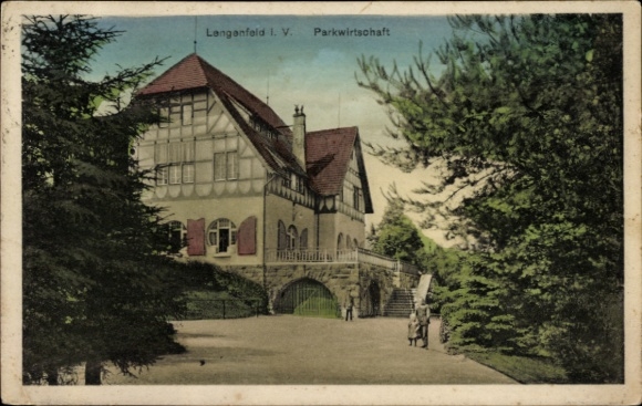 Ak Lengenfeld Vogtland Sachsen, Blick auf die Parkwirtschaft