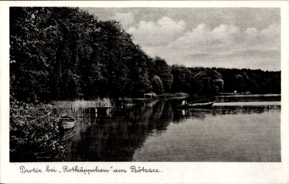 Ak Strausberg in der Mark, Ufer bei Rotkäppchen am Bötzsee
