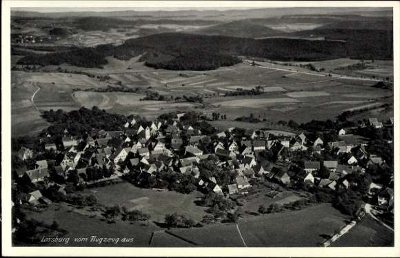 Ak Loßburg im Schwarzwald, Fliegeraufnahme
